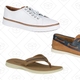 Polo Shirt, $38 | Clipper LTT Sneaker, $60 | Defender Flip Flop, $30 | Authentic Original 2-Eye Boat Shoe, $80